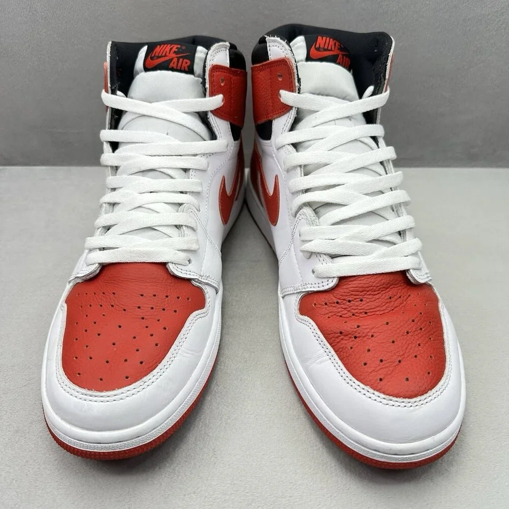 Mens Size 14 Nike Air Jordan 1 Retro High OG Heritage Shoes‎ White Red Sneakers